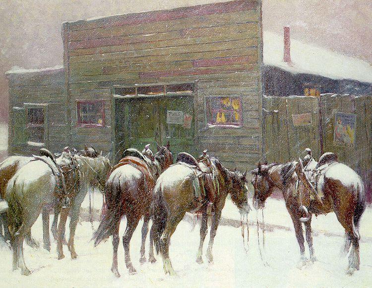 Berninghaus, Oscar Edmund The Faithful Ponies oil painting image